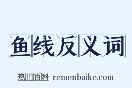 鱼线反义词是什么意思的图片